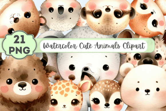 Download Cute Watercolor Animals Clipart - Cute watercolor Collection