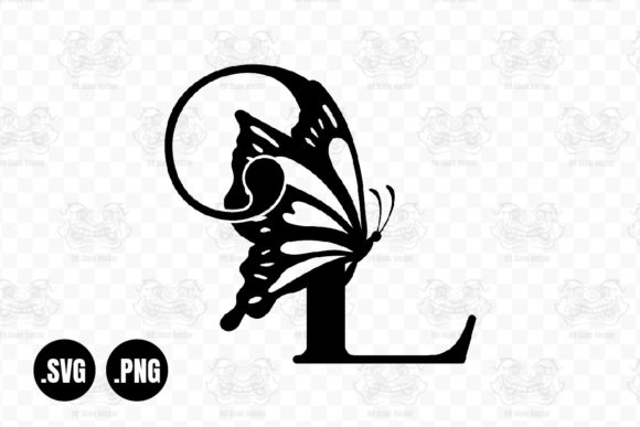 Download L, Alphabet Butterfly Monogram SVG - Premium Resources