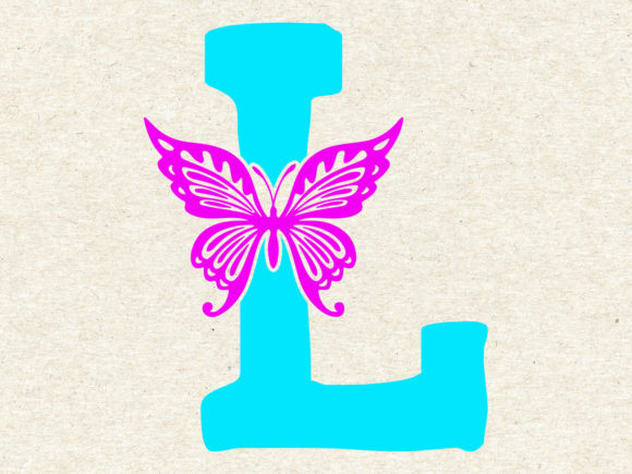 Download L Alphabet Letter with Butterfly - Premium Resources