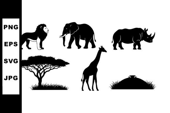 Download African Wildlife Silhouette Vector with - Premium Bundle