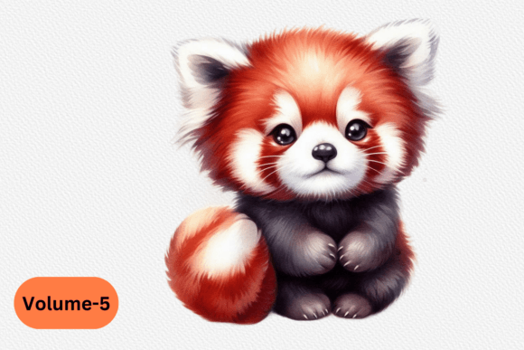 Download Cute Watercolor Red Panda Clipart - Premium Bundle