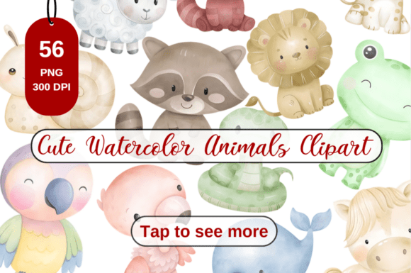 Download Cute Watercolor Animals Clipart Bundle - Cute watercolor Collection