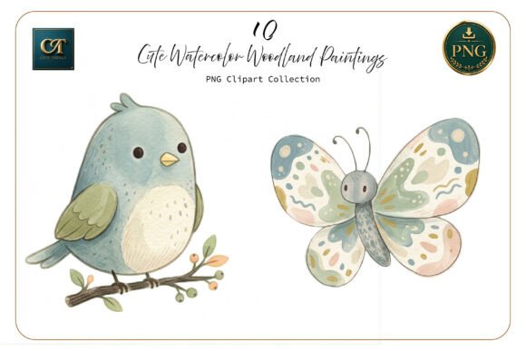 Download Cute Watercolor Woodland Drawings Set - Cute watercolor Collection